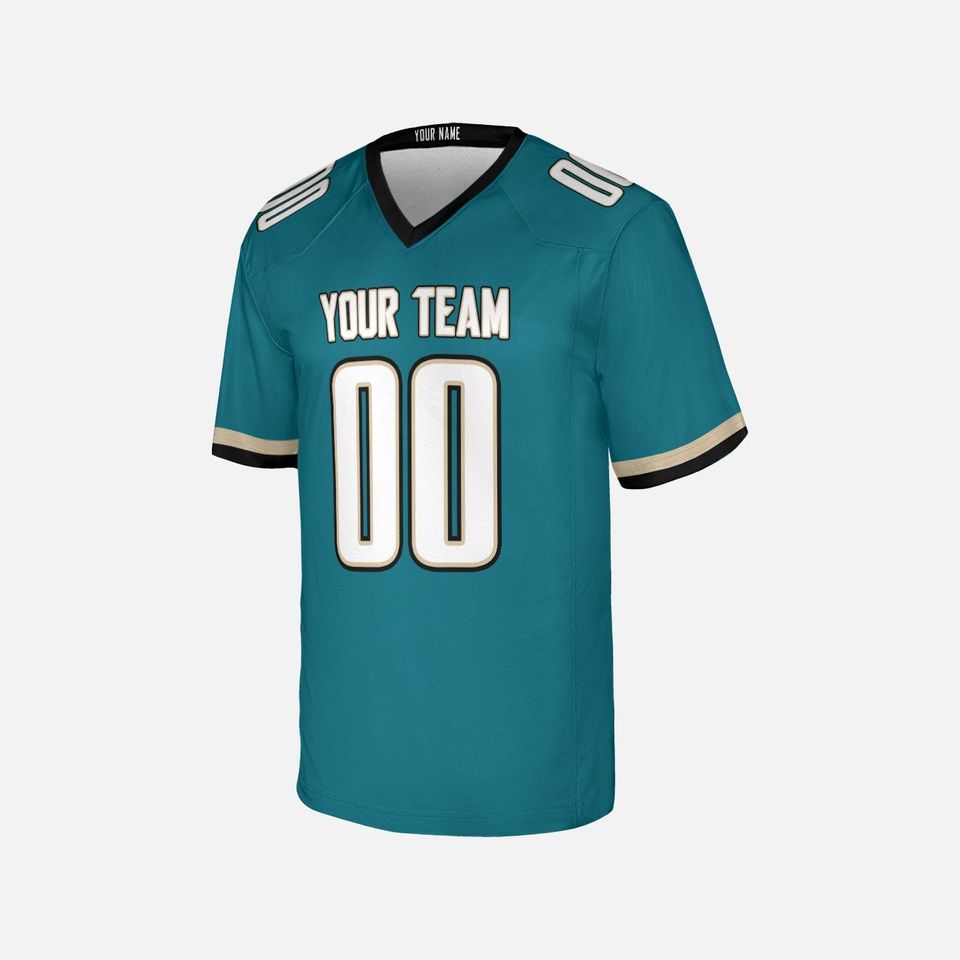 Jacksonville Jaguars Custom Football Jersey Teal Men Women Personalized Name & Number