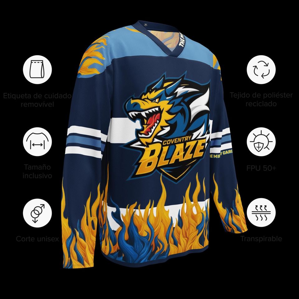 Coventry Blaze EIHL Team, Fan Made, Ice Hockey Jersey