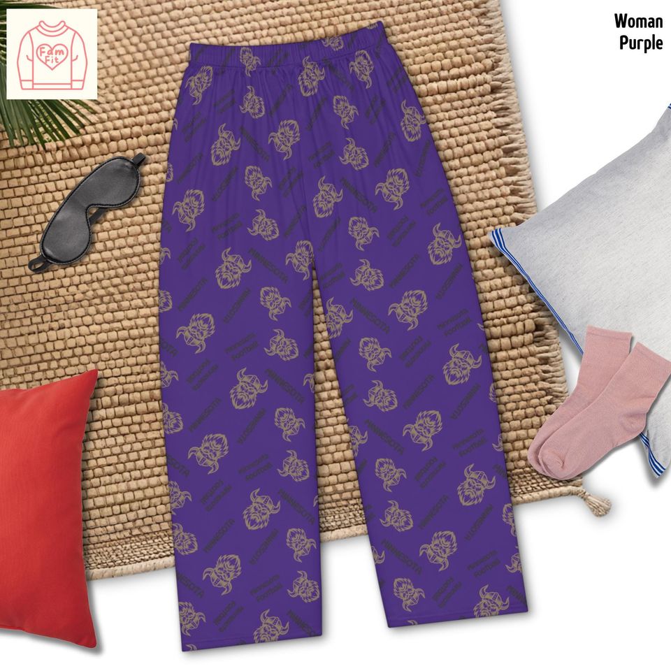 Minnesota Pattern Women's Pajama Pants, Football Fan Gift, Gift for Her