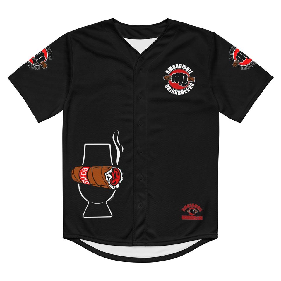 SWDB Logo Black Baseball Jersey, Gift for Fan