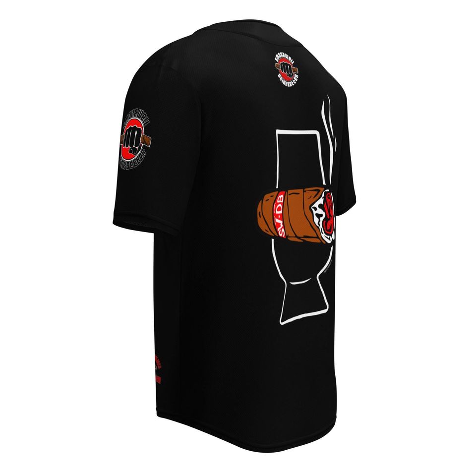 SWDB Logo Black Baseball Jersey, Gift for Fan
