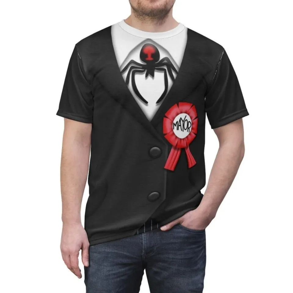 Mayor Nightmare Before Christmas Cosplay Costume Spooky Vibes Tshirt 3D
