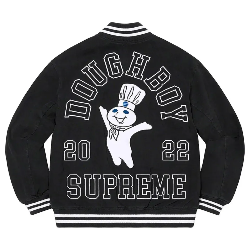 Letterman Supreme Doughboy Black Wool Varsity Jacket