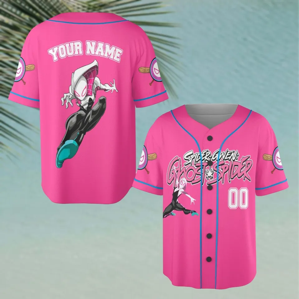 Personalized Spider Gwen Ghost Spider Fan Baseball Jersey Shirt