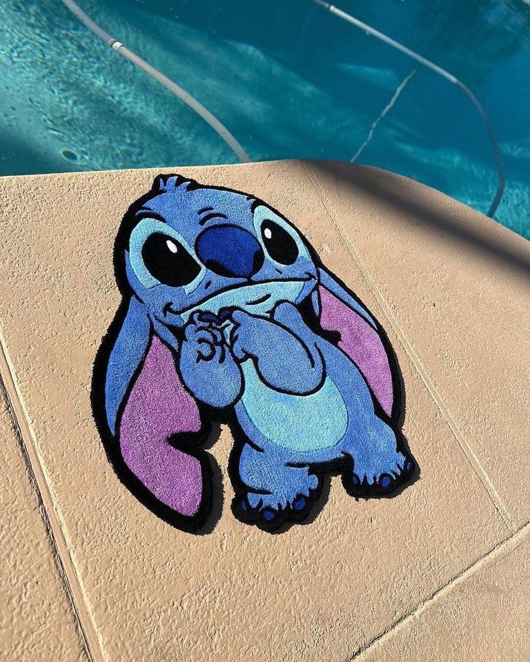 Lilo Stitch Inspired Rug - Cartoon Floor Mat