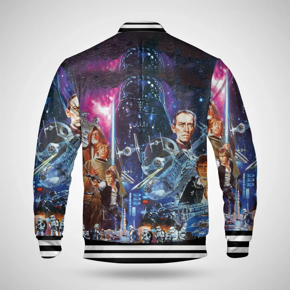 Star Wars Characters Group Galaxy's Edge Baseball Jacket for Fans