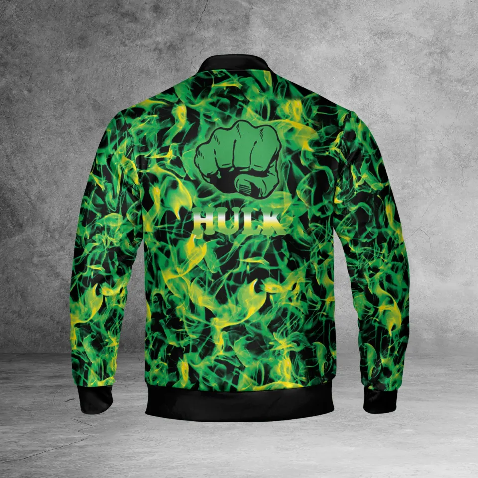 The Incredible Hulk Green Vibrant Baseball Jacket for Superhero Fans