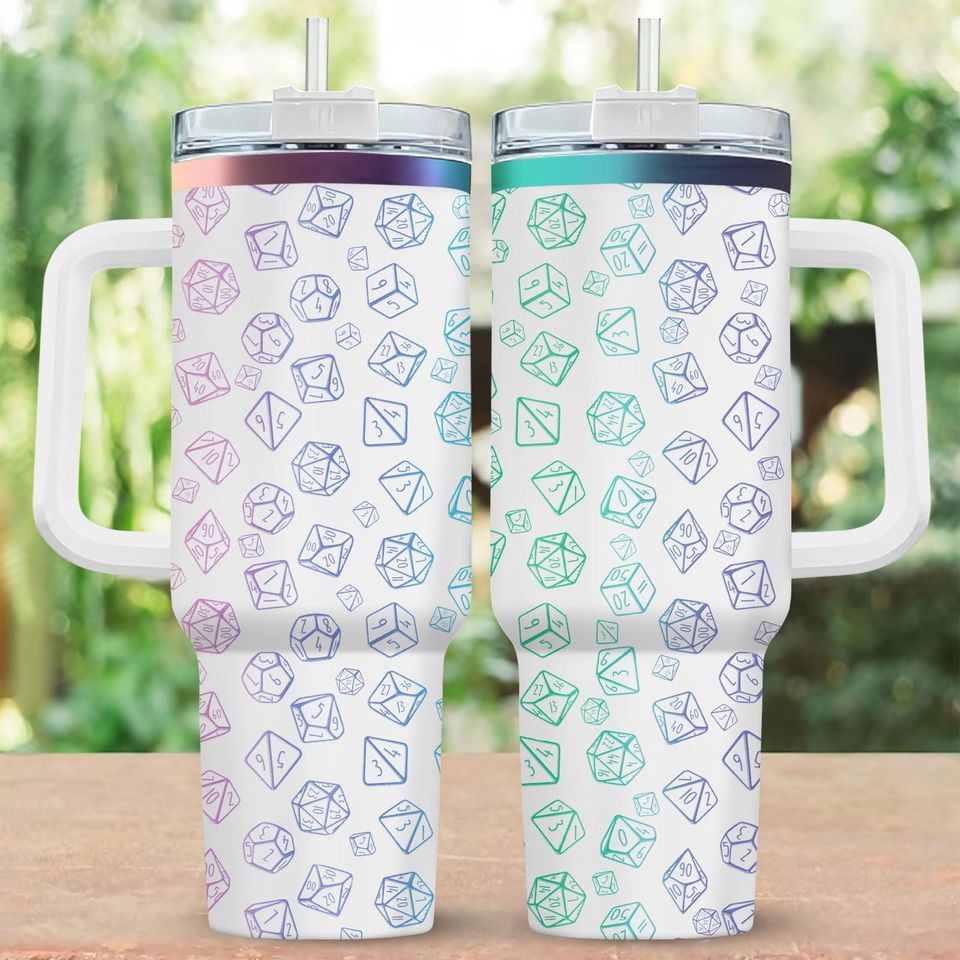 Dnd Engraved Tumbler 40Oz, Dungeons And Dragons Cup, Dnd Drinkware Tumbler