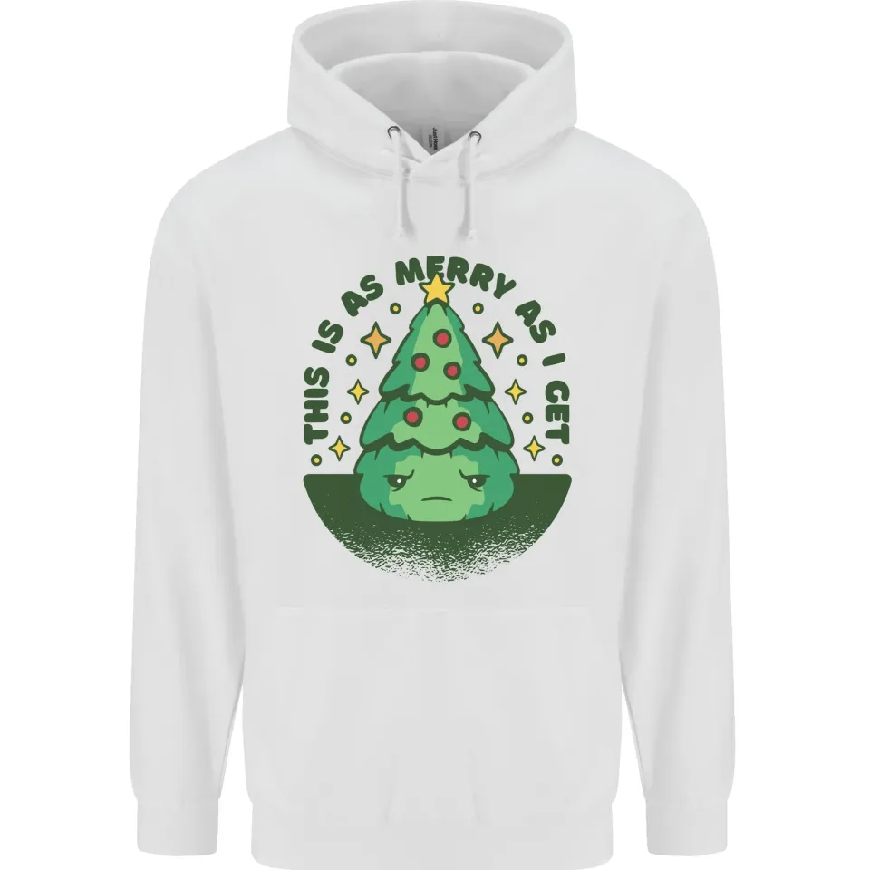 Bah Humbug Christmas Tree Mens Hoodie