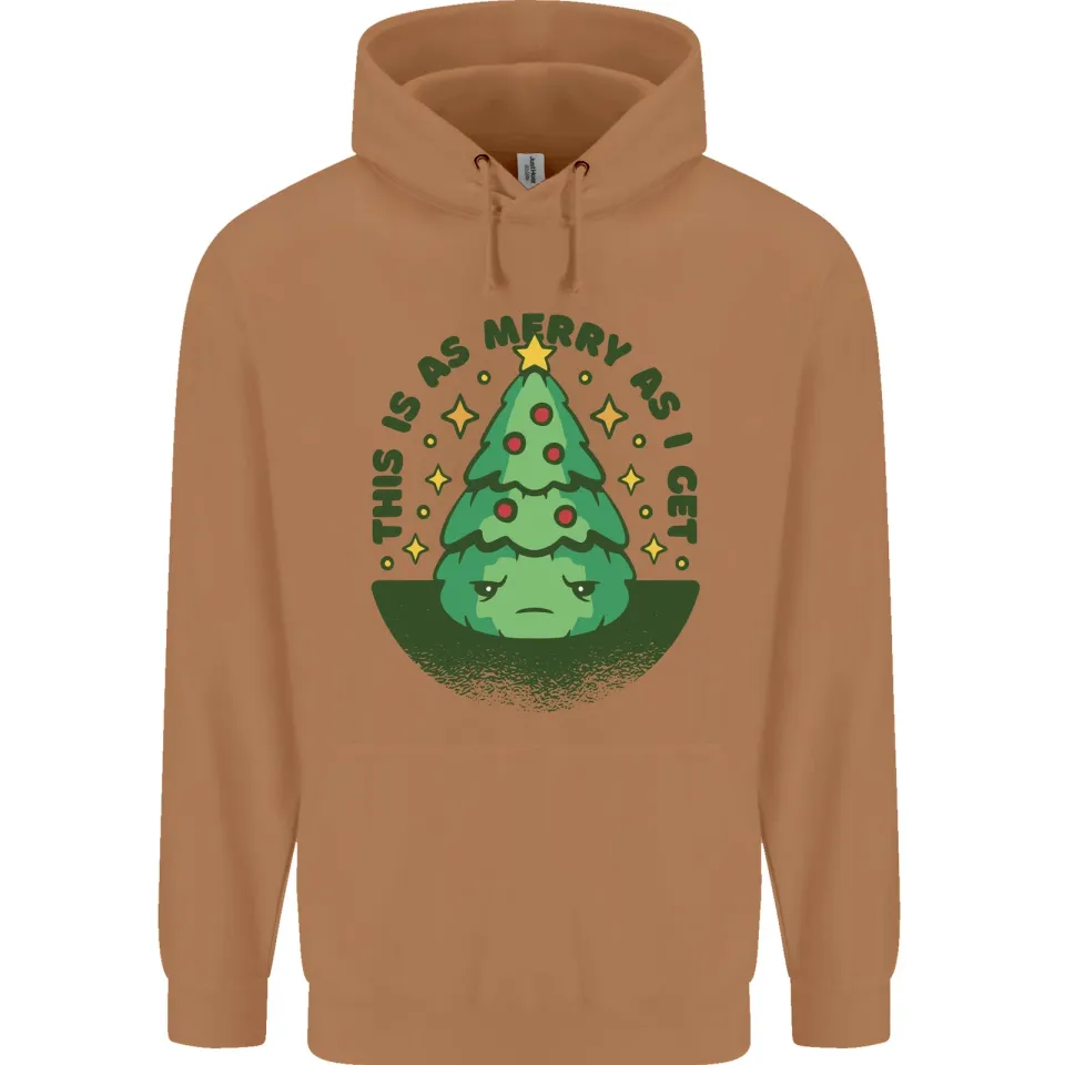 Bah Humbug Christmas Tree Mens Hoodie
