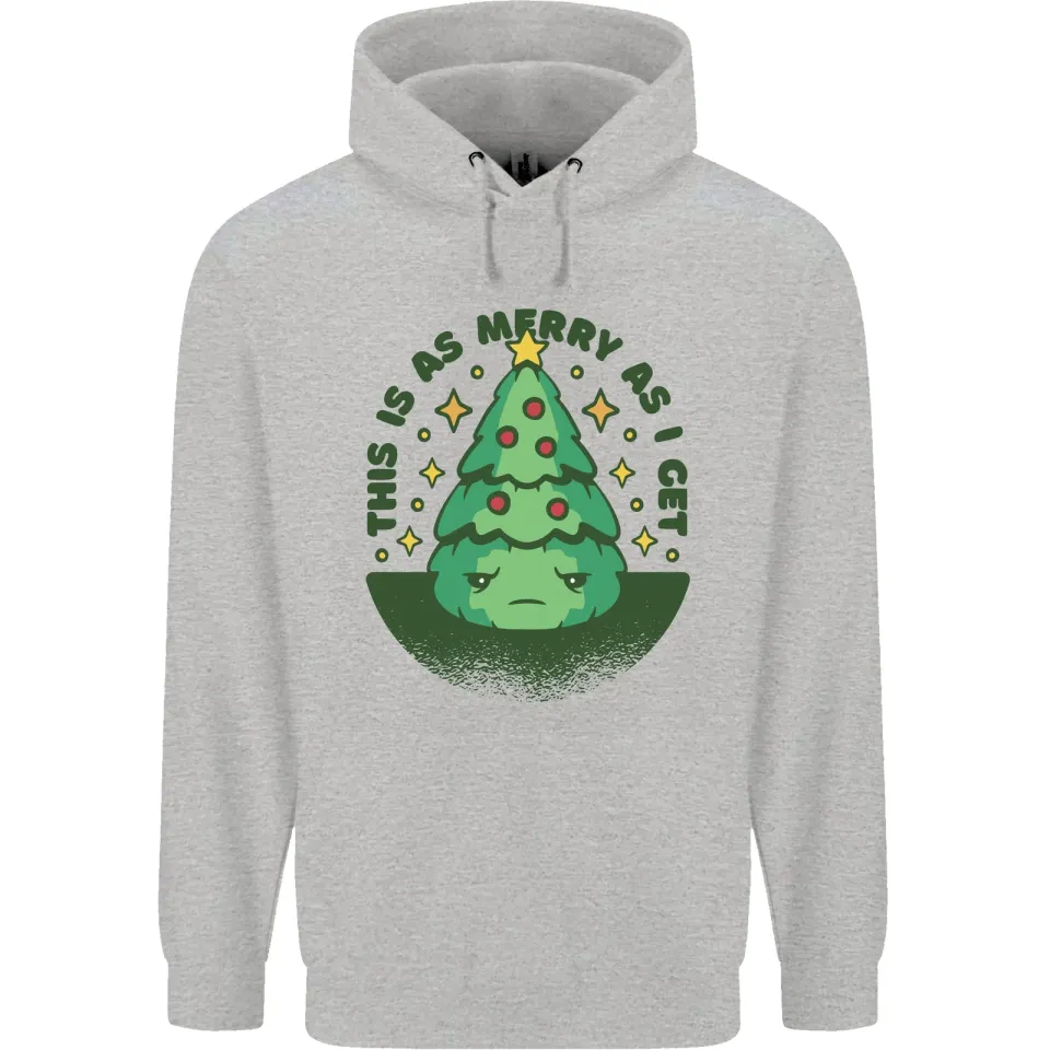 Bah Humbug Christmas Tree Mens Hoodie