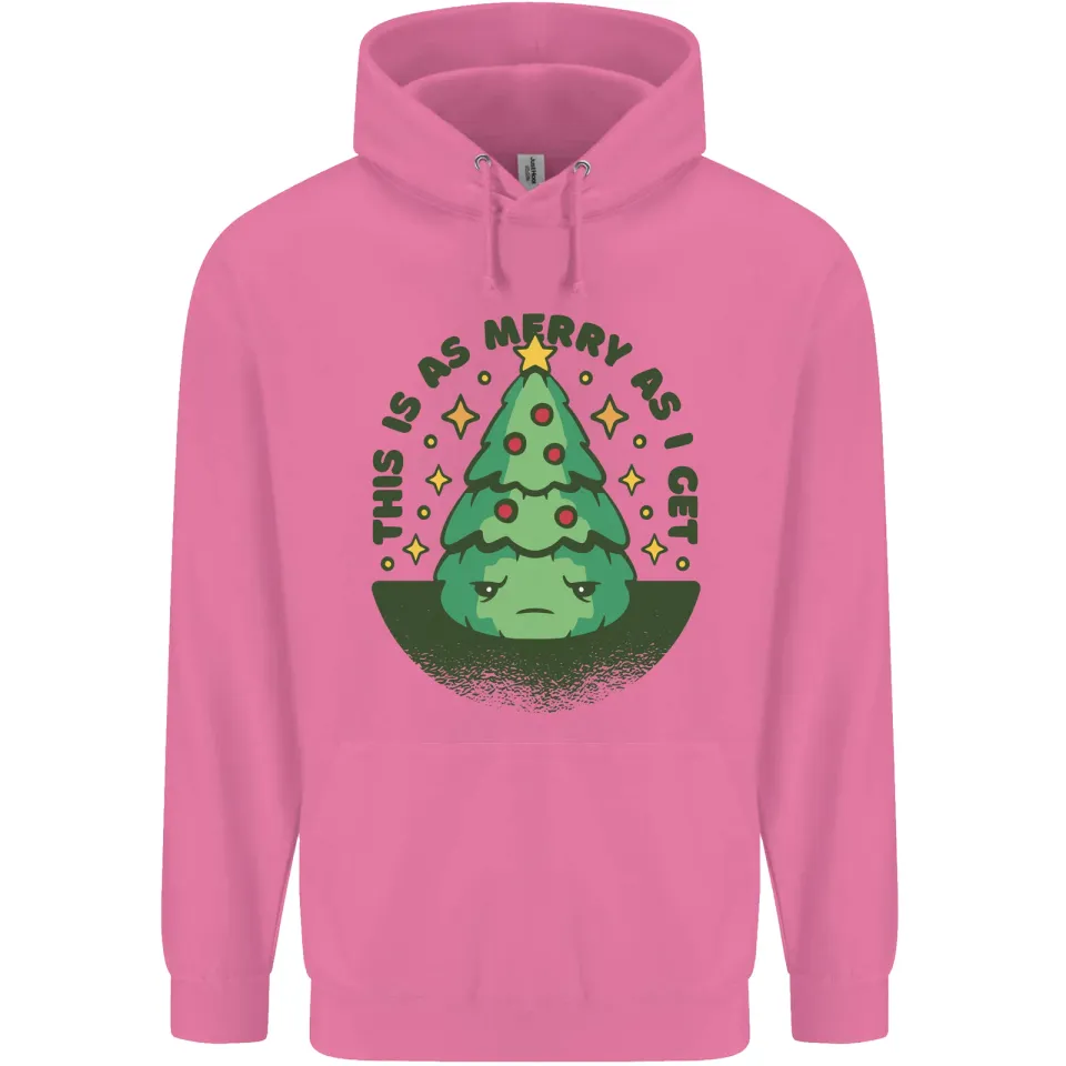 Bah Humbug Christmas Tree Mens Hoodie