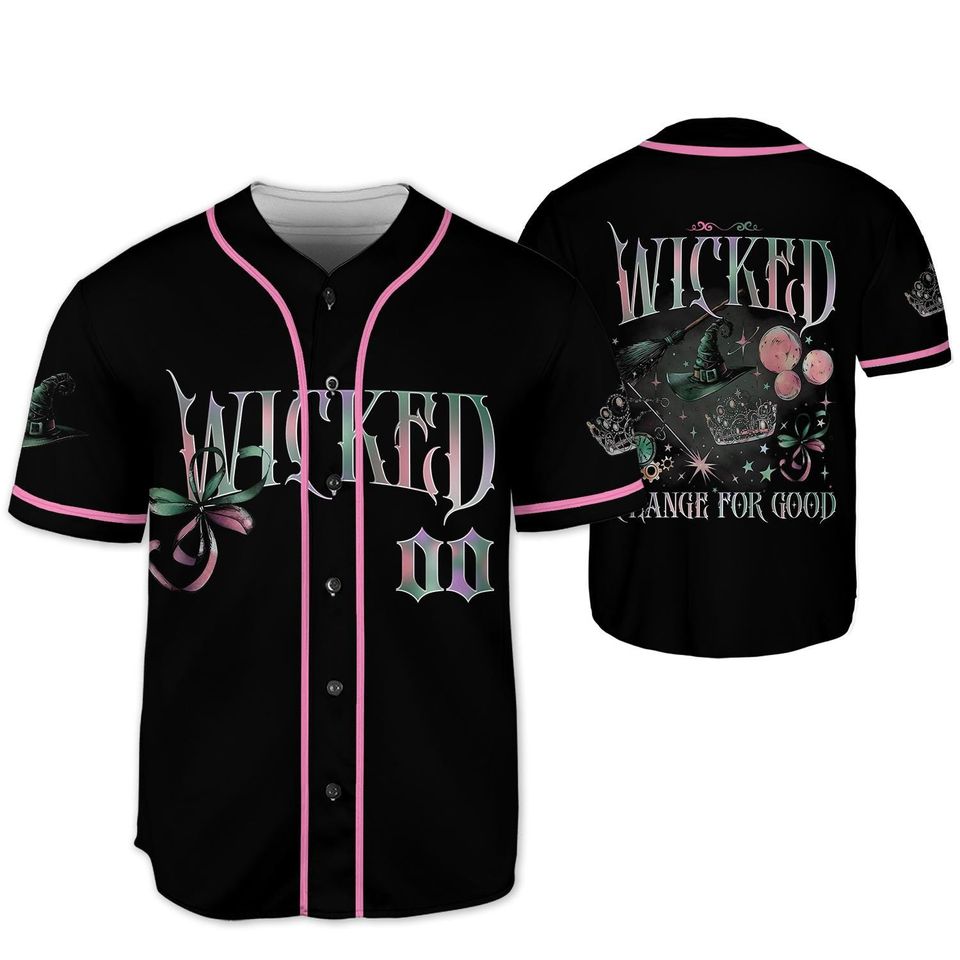 Custom Wicked Jersey Shirt, Elphaba and Glinda Jersey