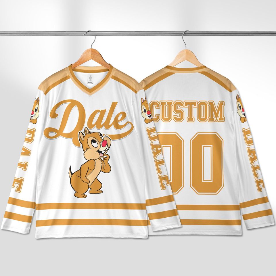 Personalized Dale Hockey Jersey with Disney Chipmunks Design