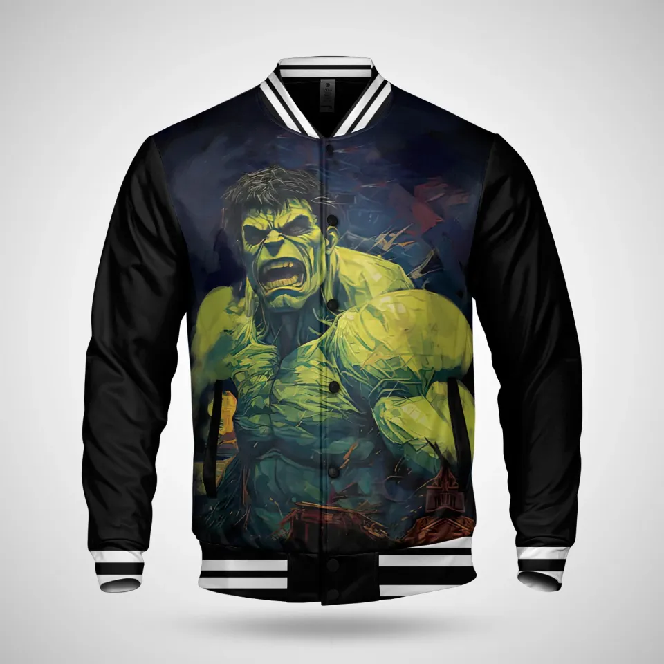 Giant Hulk Superhero Baseball Jacket for Men