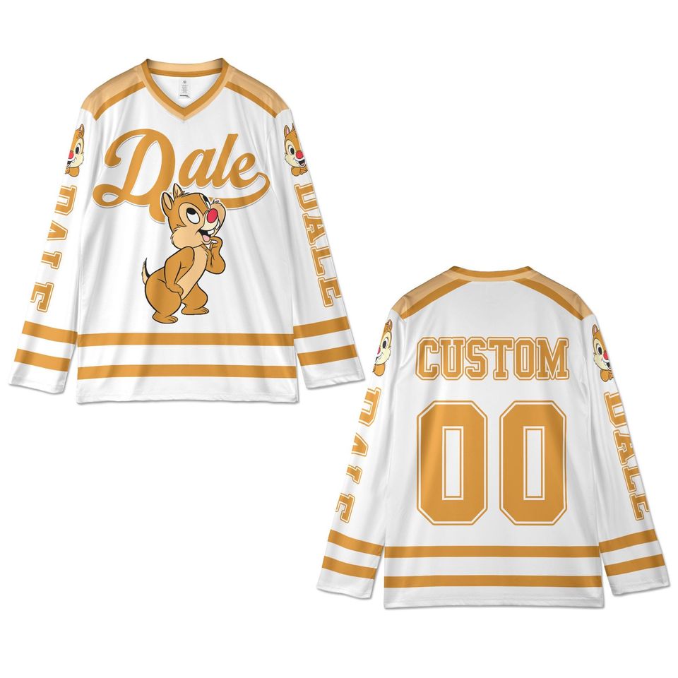Personalized Dale Hockey Jersey with Disney Chipmunks Design