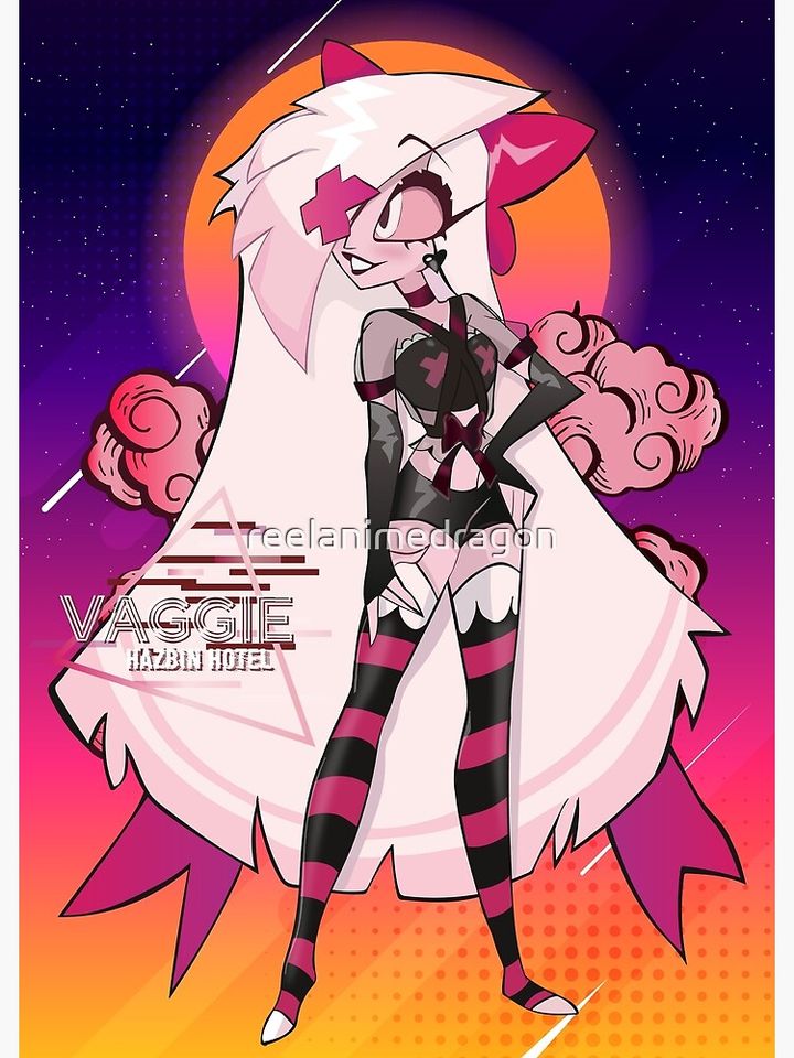 Hazbin Hotel Retro Vaggie Happy Poster