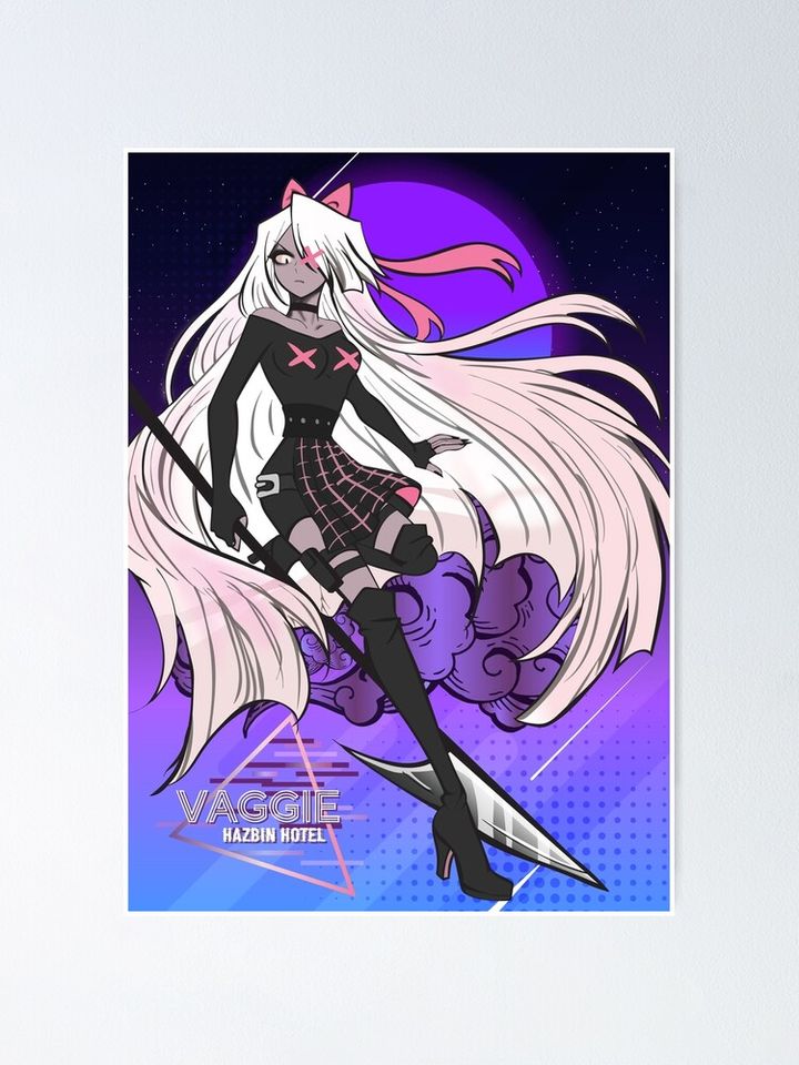 Hazbin Hotel Retro Vaggie Goth Poster