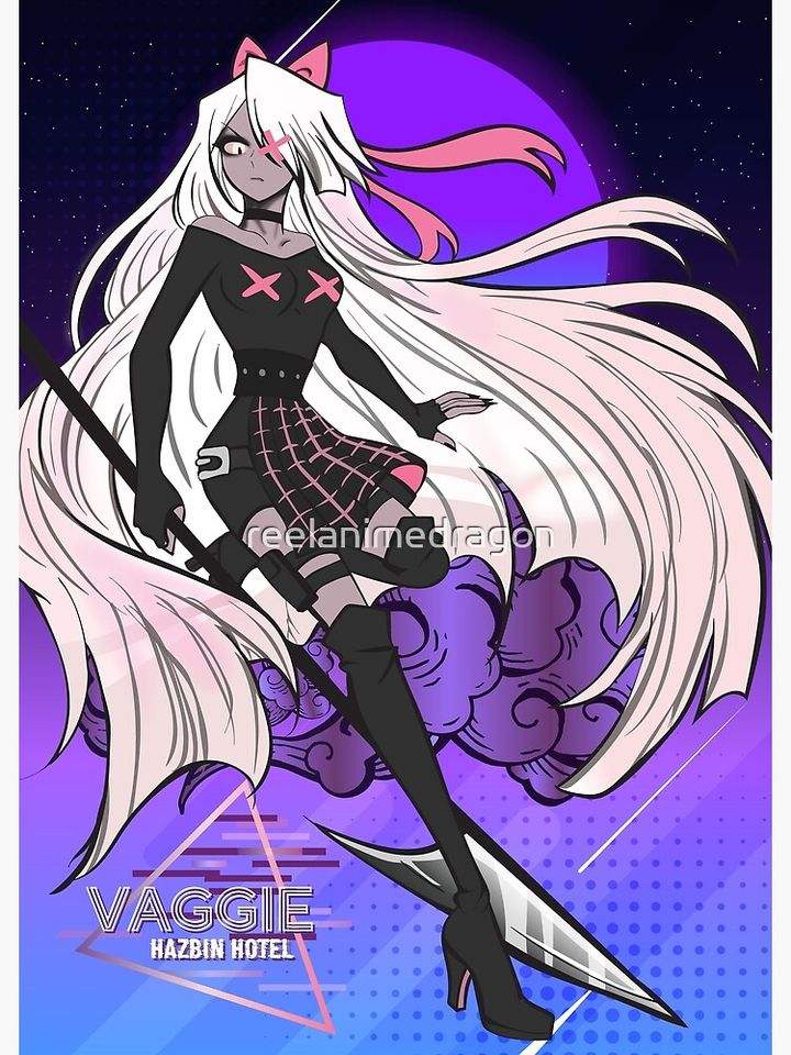 Hazbin Hotel Retro Vaggie Goth Poster