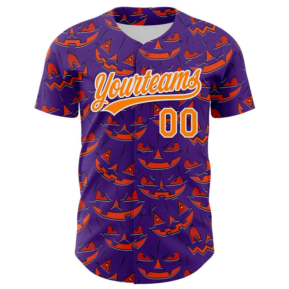Personalized Halloween Horror Baseball Jersey Streetwear Top