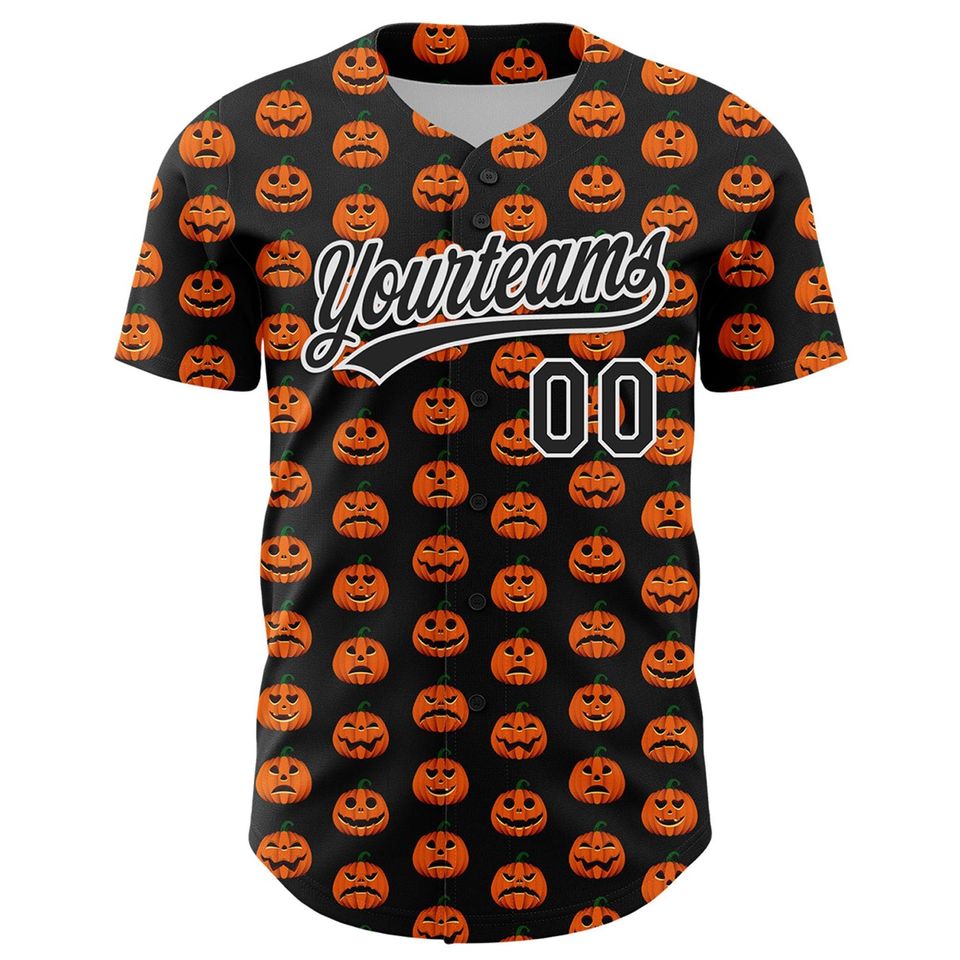 Halloween Horror Baseball Jersey Custom Casual Unisex Top
