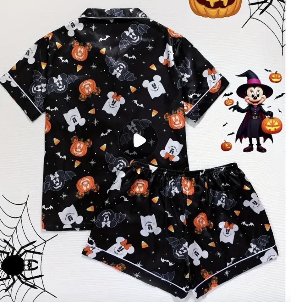 Mickey Halloween Pajama set Womens
