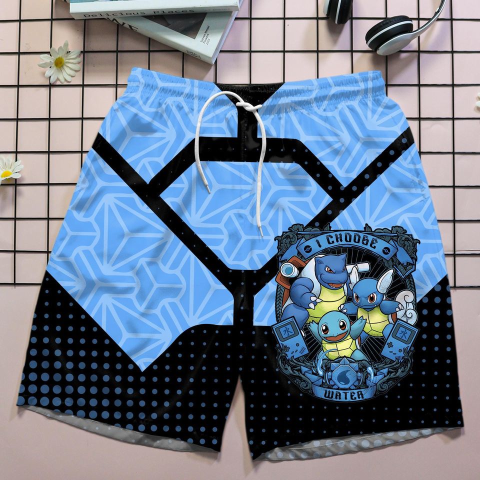 Blastoise Hawaiian Shirt, Water Style Summer Set, Squirtle Summer Outfit