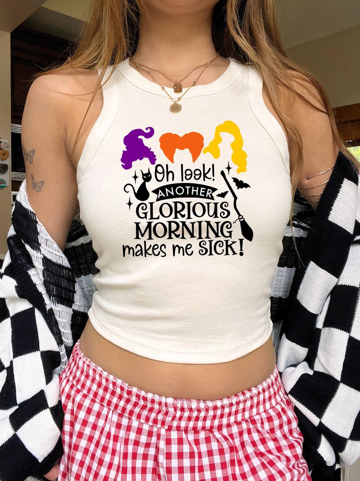 Spooky Season Racerback Tank Top: Funny Witchy Halloween Tee