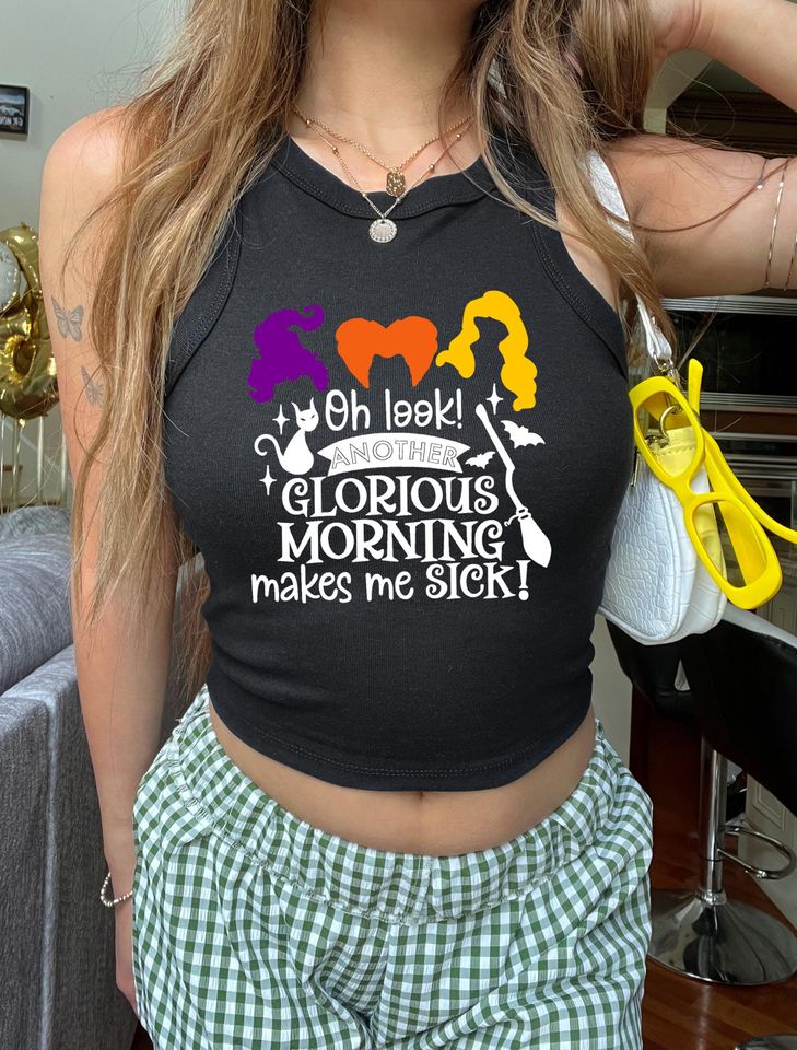 Spooky Season Racerback Tank Top: Funny Witchy Halloween Tee