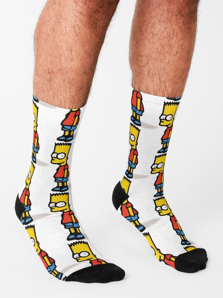Bart Simpson Socks, Simpson Funny, Gift for Fan