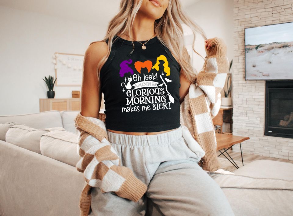 Spooky Season Racerback Tank Top: Funny Witchy Halloween Tee