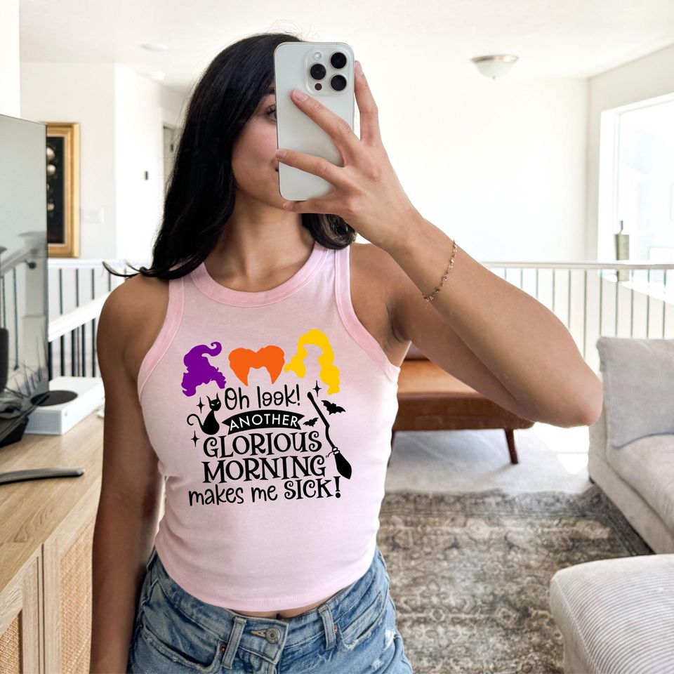 Spooky Season Racerback Tank Top: Funny Witchy Halloween Tee