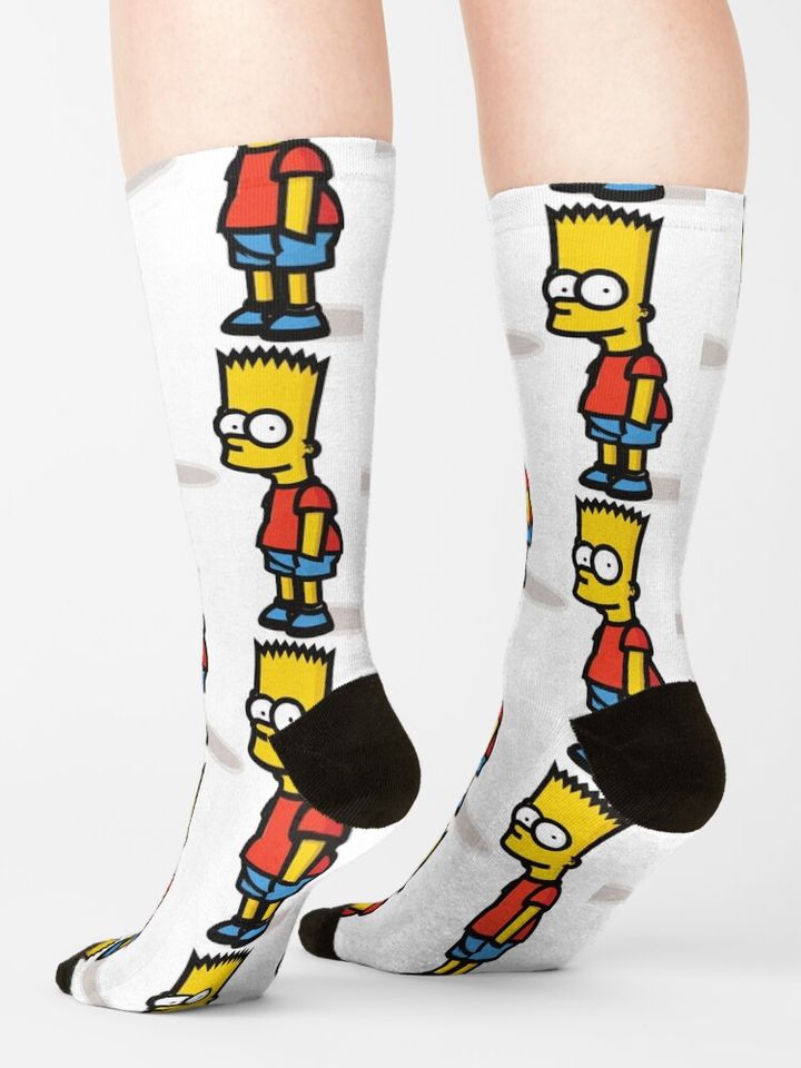 Bart Simpson Socks, Simpson Funny, Gift for Fan
