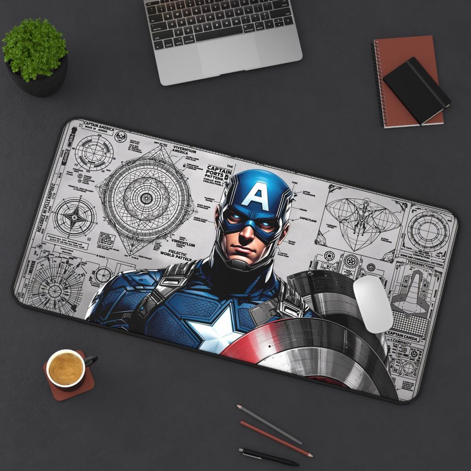 Marvel Captain America Desk Mat, Mouse Pad