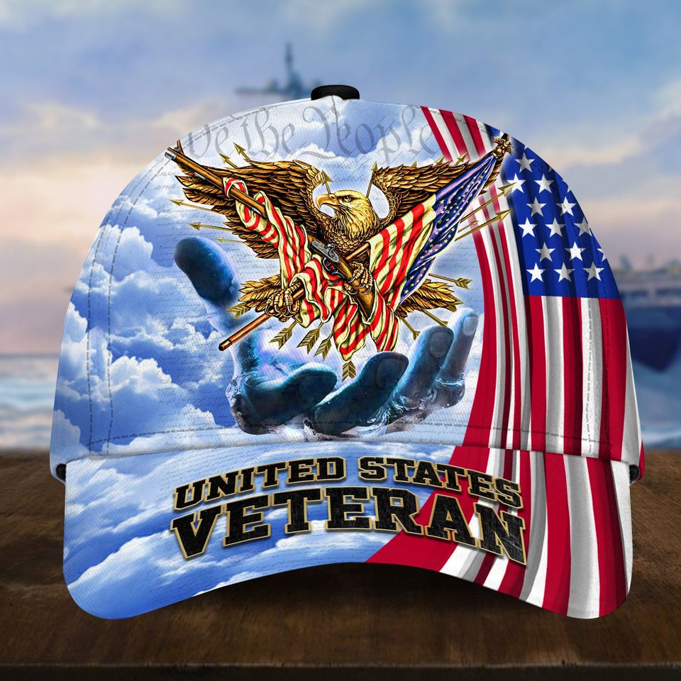 Proud US Veteran Dad Hat American Eagle Cap Men Veteran Caps For Men