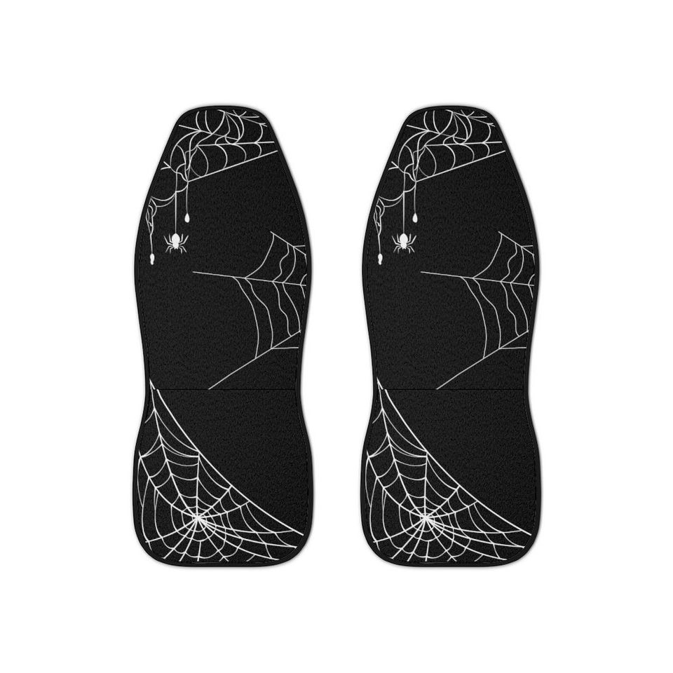 Spider Web Seat Covers Goth Car Accessories Gothic Car Accessories Spiders Halloween Spooky Car Accessories Goth Car Seat Cover Web Witch