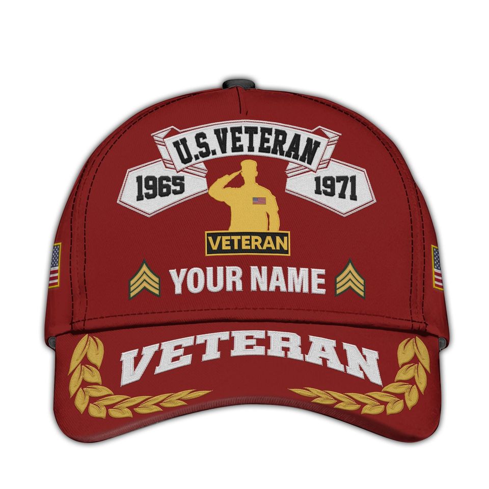 Personalized Embroidered Veterans Day Hat  Patriotic Ball Cap