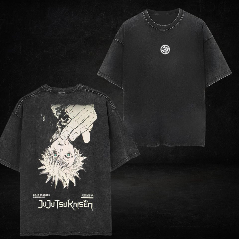 Gojo Satoru Jujutsu Satoru Oversized Tee: Y2K Anime Streetwear