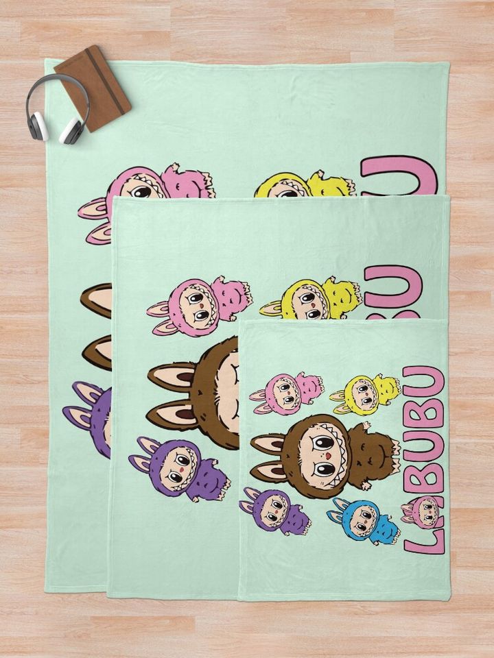 Cute Labubu Throw Blanket, Gift for Kids, Cute Gift