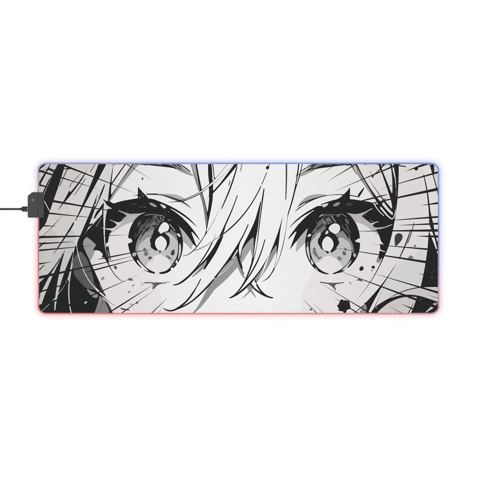 Anime LED Gaming Mouse Pad: RGB Gamer Desk Decor