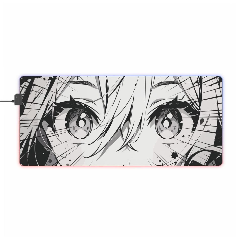 Anime LED Gaming Mouse Pad: RGB Gamer Desk Decor