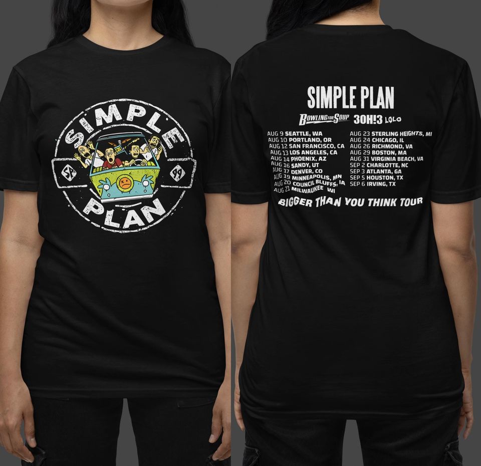 unisex Tshirt Simple plan, Simple plan, Hoodie Simple plan Tour 2025