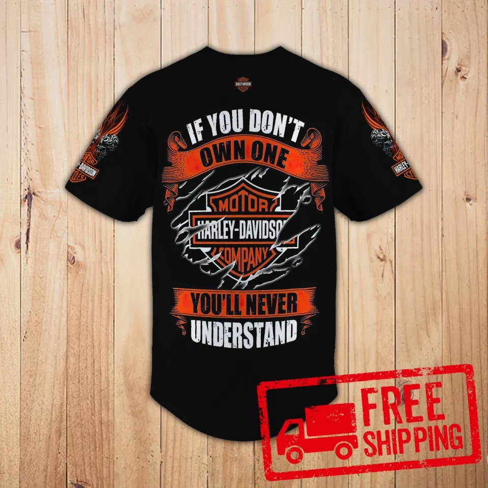 Custom Personalized, Harley Motorcylce Davidsons Baseball Jersey