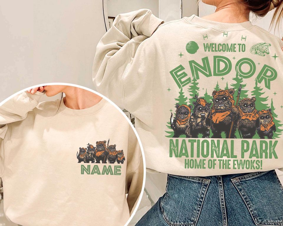 Star Wars Ewok Endor Park Two-Sided T-Shirt, Galaxy's Edge Tee