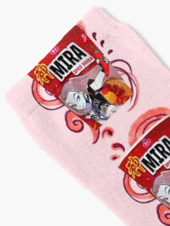 Mira Spice Queen Ramen Cup Noodle - K-POP DEMON HUNTERS - Huntrix Socks