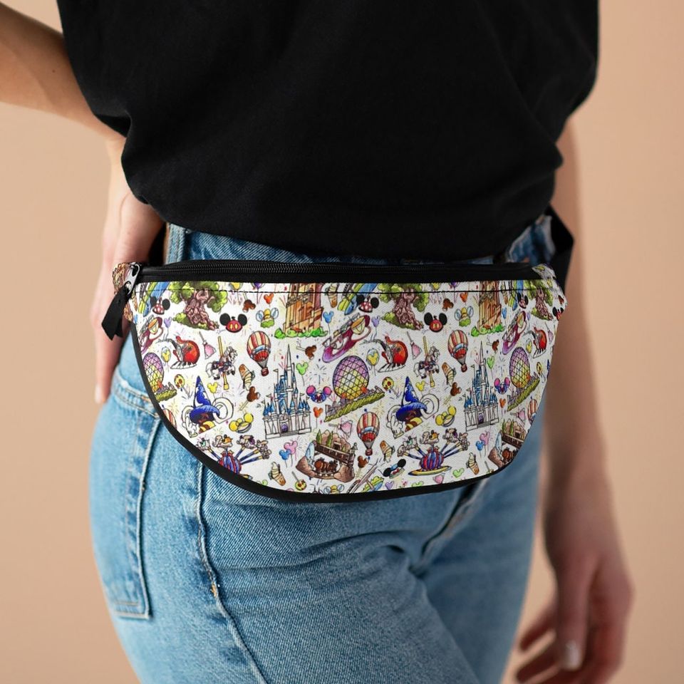 Disney World Icon Doodle - Fanny Pack