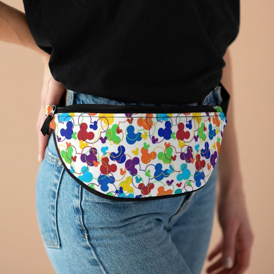 Rainbow Mickey Ear Confetti- Fanny Pack