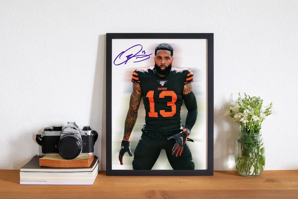 Odell Beckham Jr. Digital Art Print: Cleveland Browns Man Decor