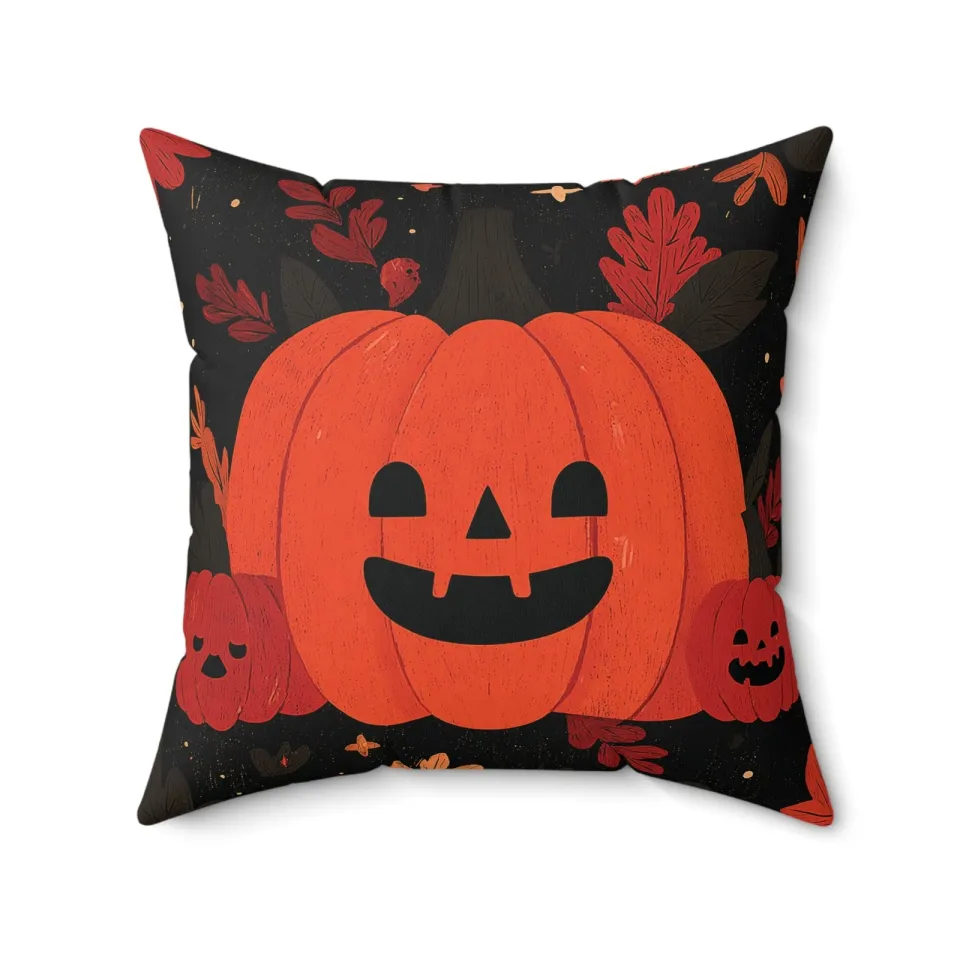 Halloween Pumpkin Throw Pillow Cover