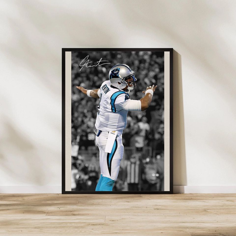 Cam Newton Digital Art Print: Carolina Panthers Man Decor